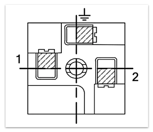 Схема расположения контактов преобразователя давления ПДТВХ-1-02