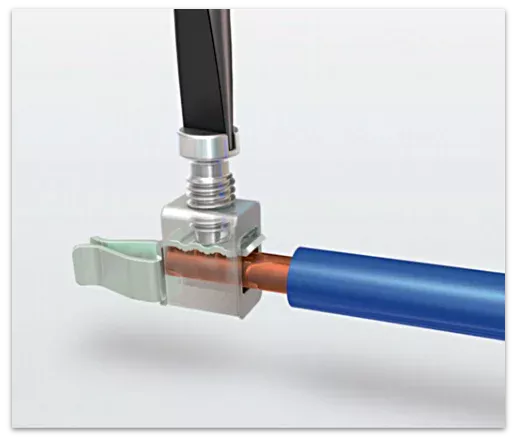 Винтовой зажим с натяжной гильзой для подключения расходомера Питерфлоу