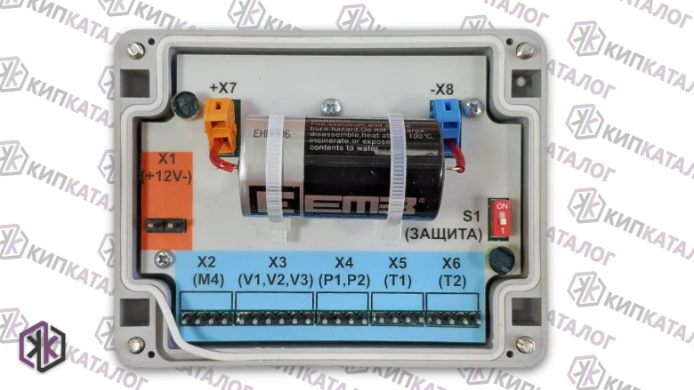 Батарейка и электронная плата подключения датчиков тепловычислителя СПТ 940 Логика