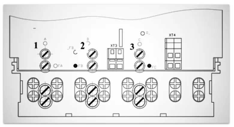 Винты для соединения цепей тока и напряжения счетчика Меркурий 234