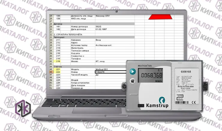 Программа для считывания отчетов и показаний с теплосчетчиков Kamstrup MULTICAL (601) Отчет