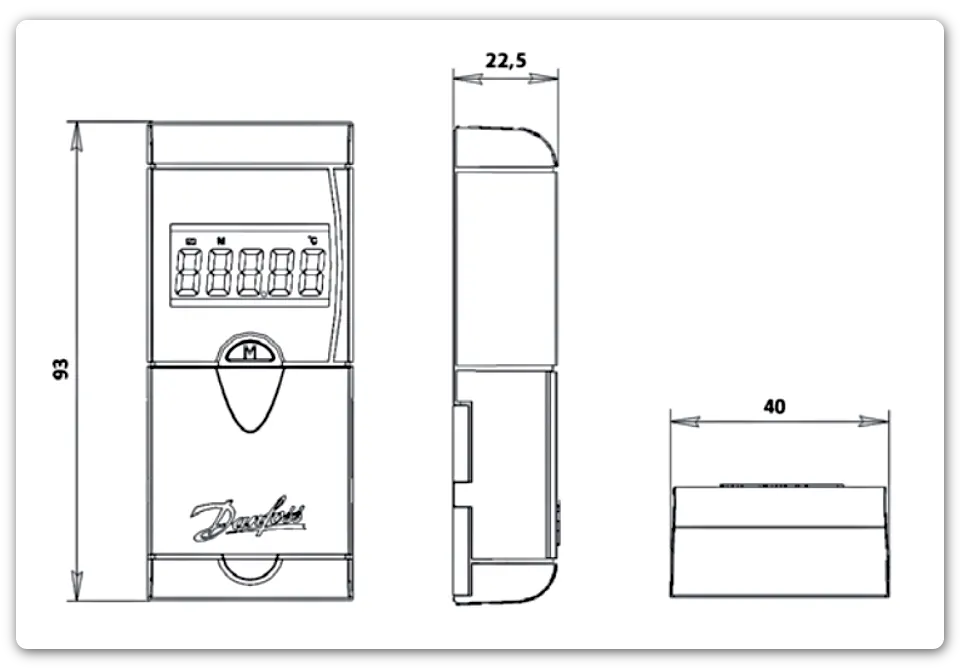 Габаритные размеры распределителя INDIV-X-10 Ридан