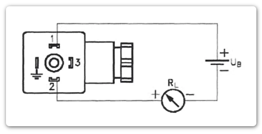 Схема подключения преобразователя давления MBS 1700R, Ридан
