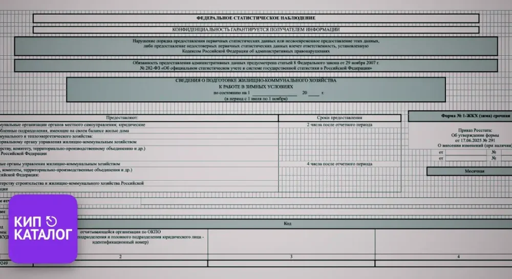 форма федерального статистического наблюдения № 1-ЖКХ (зима) срочная